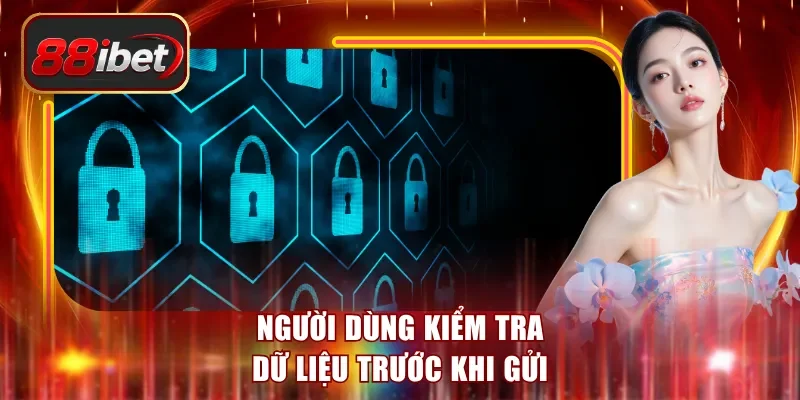 Người dùng kiểm tra dữ liệu trước khi gửi